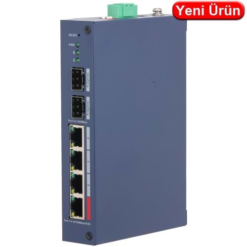 DAHUA (CHS4206-4ET-90) 6 PORT 10/100 + 2xSFP 60W POE CLOUD YÖNETİLEBİLİR SWITCH