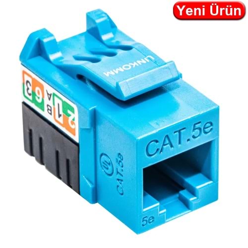 LINKOMM (34917) CAT6A 50U 90 DERECE KEYSTONE JACK (MAVİ)