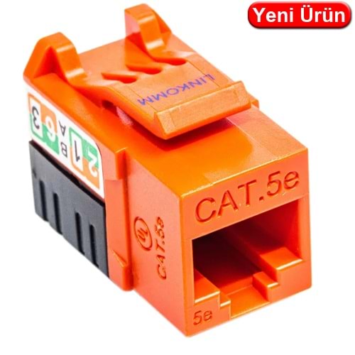 LINKOMM (34921) CAT6A 50U 90 DERECE KEYSTONE JACK (TURUNCU)