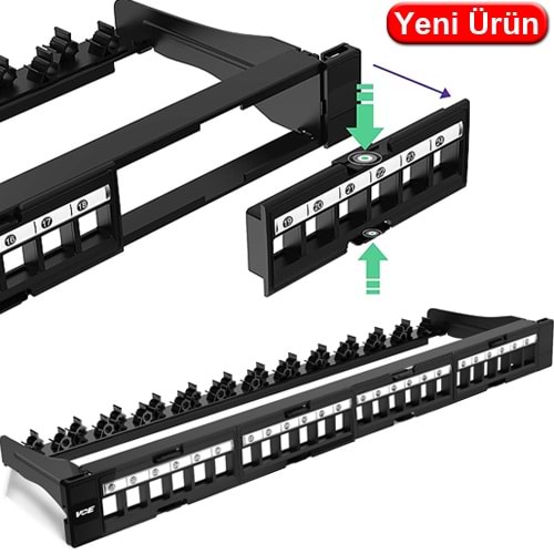 LINKOMM (34926) 24 PORT DOLU CAT6 UTP PATCH PANEL 