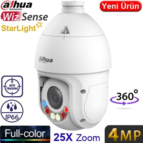 DAHUA (SD4E425GB-HNR-A-PV1) 4MP 25X STARLITE IR WIZSENSE IP66 IP PTZ KAMERA