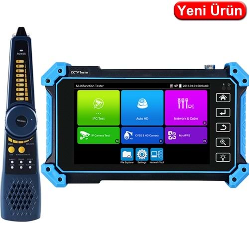 IPC (NVC-IPC5100C-PLUS) IP/HD-TVI/CVI/AHD/ 5.4 INC 1920x1152 POE TEST CİHAZI+KABLO BULUCU