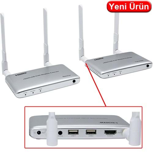 NOVACOM (NVC-HDWE200) KVM WIRELESS EXTENDER HDMI+USB+IR 200MT