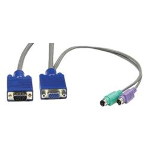 FREELINK (E3843) 2MT. 15PIN HDS (E)/15 PIN HDS (D)+2*6 PIN (E/E) KVM KABLO SETİ