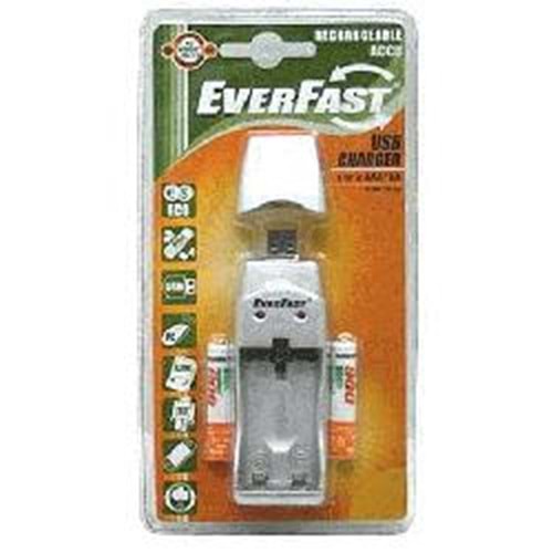 EVERFAST (E8769) USB+2 AA 900 mAh PİL ŞARJ CİHAZI