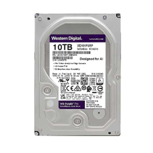 WESTERN DIGITAL PURPLE (WD101PURP) 10TB 3.5 INC 256MB INTELLIPOWER 6.0Gb/s 7/24 GÜVENLİK HARDDISK