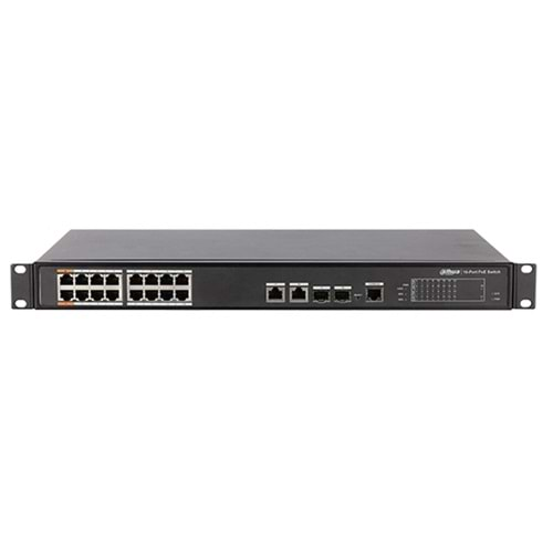 DAHUA PFS4218-16ET-240 16 PORT POE MANAGED SWİTCH (16FE POE+2GE KOMBO+2GE SFP KOMBO, TOPLAM 240W POE)