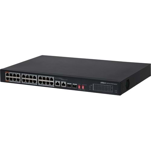 DAHUA PFS3226-24ET-240 24 PORT 10/100 POE 2GE UPLİNK + 2GE SFP COMBO 240W SWİTCH