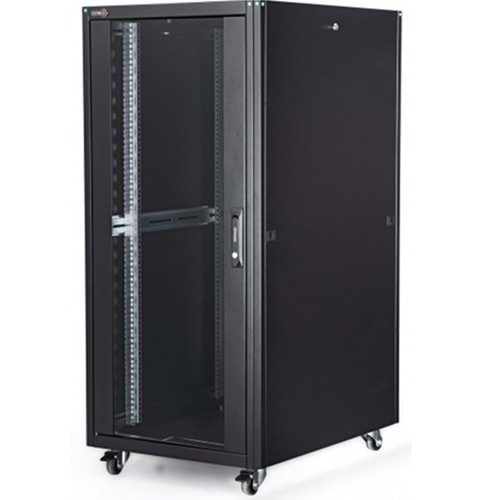 32U 19 INC DİKİLİ TİP RACK KABİNET 600X600 MM SİYAH