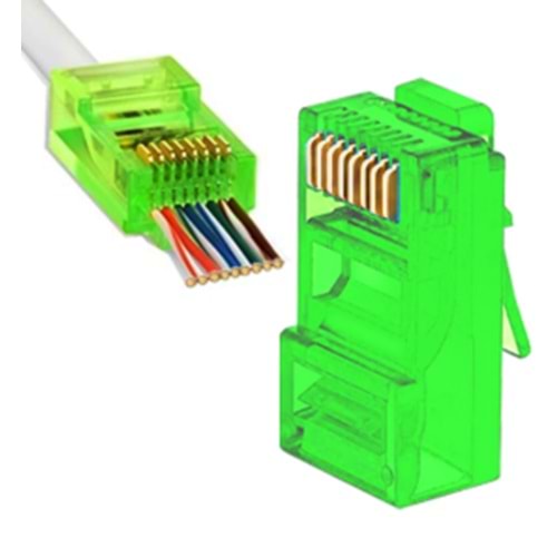 EZ RJ45 KONNEKTÖR (YEŞİL) 100 'lü PAKET