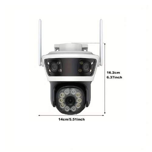 INOX-19 3+3 MP ÇÖZÜNÜRLÜK 3 LENSLİ DIŞ ORTAM SİRENLİ IP KAMERA