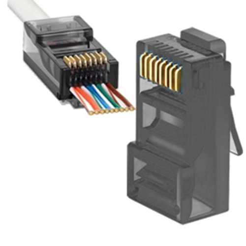 EZ RJ45 KONNEKTÖR (SİYAH) 100 'lü PAKET