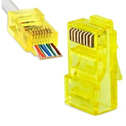 EZ RJ45 KONNEKTÖR (SARI) 100 'lü PAKET