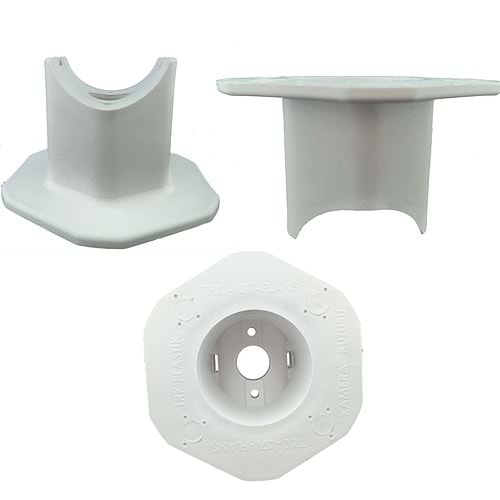 TRK-LINK (TRK-07) YUVARLAK VE ÇOKGEN DİREK İÇİN PLASTİK MONTAJ FLANŞI 