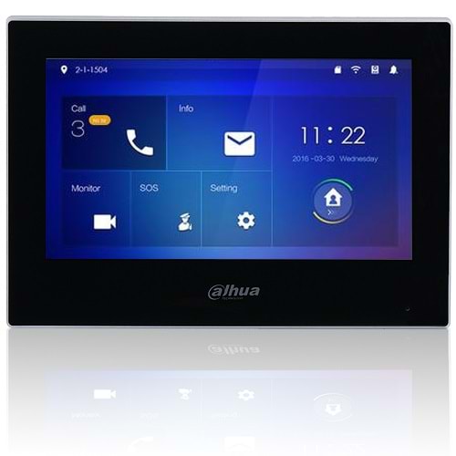 OUTLET DAHUA (VTH2621G-P) 7 INC DAİRE İÇİ DOKUNMATİK EKRAN MONİTÖR (SİYAH)