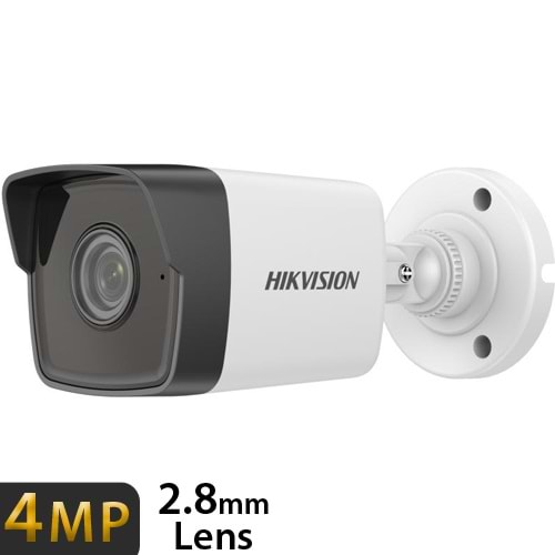 HIKVISION (DS-2CD1043G0-IUF) 4MP 1/3 PS CMOS 4MM AGC,ICR,DWDR,IP67,ROI,IR SESLİ BULLET IP KAMERA-30M