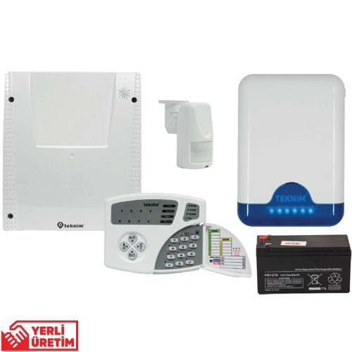 TEKNİM (VAP-404PTA) VAP SERİSİ KABLOLU ALARM SETİ (AKÜ DAHİL) 
