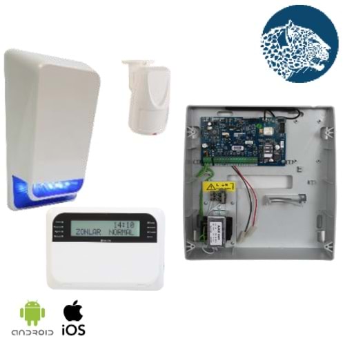 TEKNİM (TSP-5324LCD) LCD GSM/GPRS Lİ PARS SERİSİ KABLOLU ALARM SETİ (AKÜ HARİÇ)