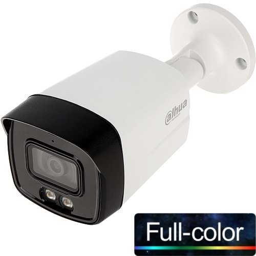 DAHUA (HAC-HFW1209TLM-A-LED) 2MP 3.6MM 1080P FULL COLOR 4IN1 IP67 METAL HDCVI BULLET 40MT.