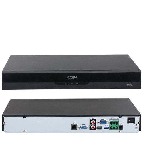 OUTLET DAHUA (NVR5216-EI) 16 KANAL H265 2x10TB 1xHDMI 1xVGA 2xUSB RS232 RS485 RJ45 NVR KAYIT CİHAZI 