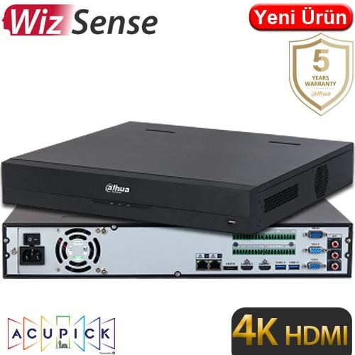 DAHUA (NVR5432-EI) 32 KANAL 4K 4x20TB ACUPICK WIZ SENSE 2xHDMI 2xVGA 3xUSB 2xRJ45 NVR KAYIT 
