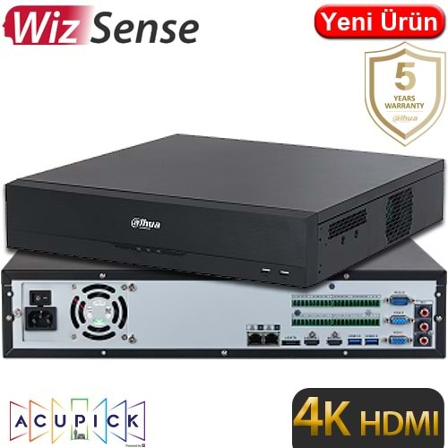 OUTLET DAHUA (NVR5832-EI) 32 KANAL 4K 8x20TB ACUPICK WIZ SENSE 2xHDMI 2xVGA 4xUSB 2xRJ45 NVR KAYIT 