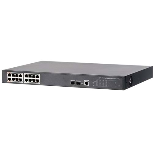 OUTLET DAHUA (PFS4218-16GT-230) 16 PORT 10/100/1000 230W POE YÖNETILIR SWITCH