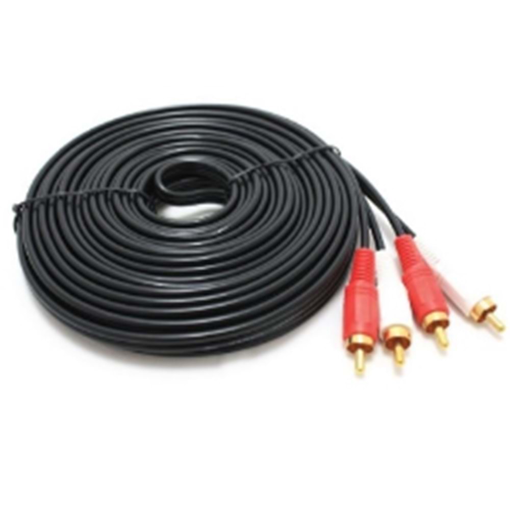 TEKNOGREEN (TKRR-005) 5MT.2RCA+2RCA KABLO (GOLD)