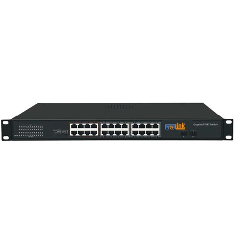 FREELINK (FRL-242S-400) 24 PORT 10/100/1000 POE 2xSFP 400W POE SWİTCH