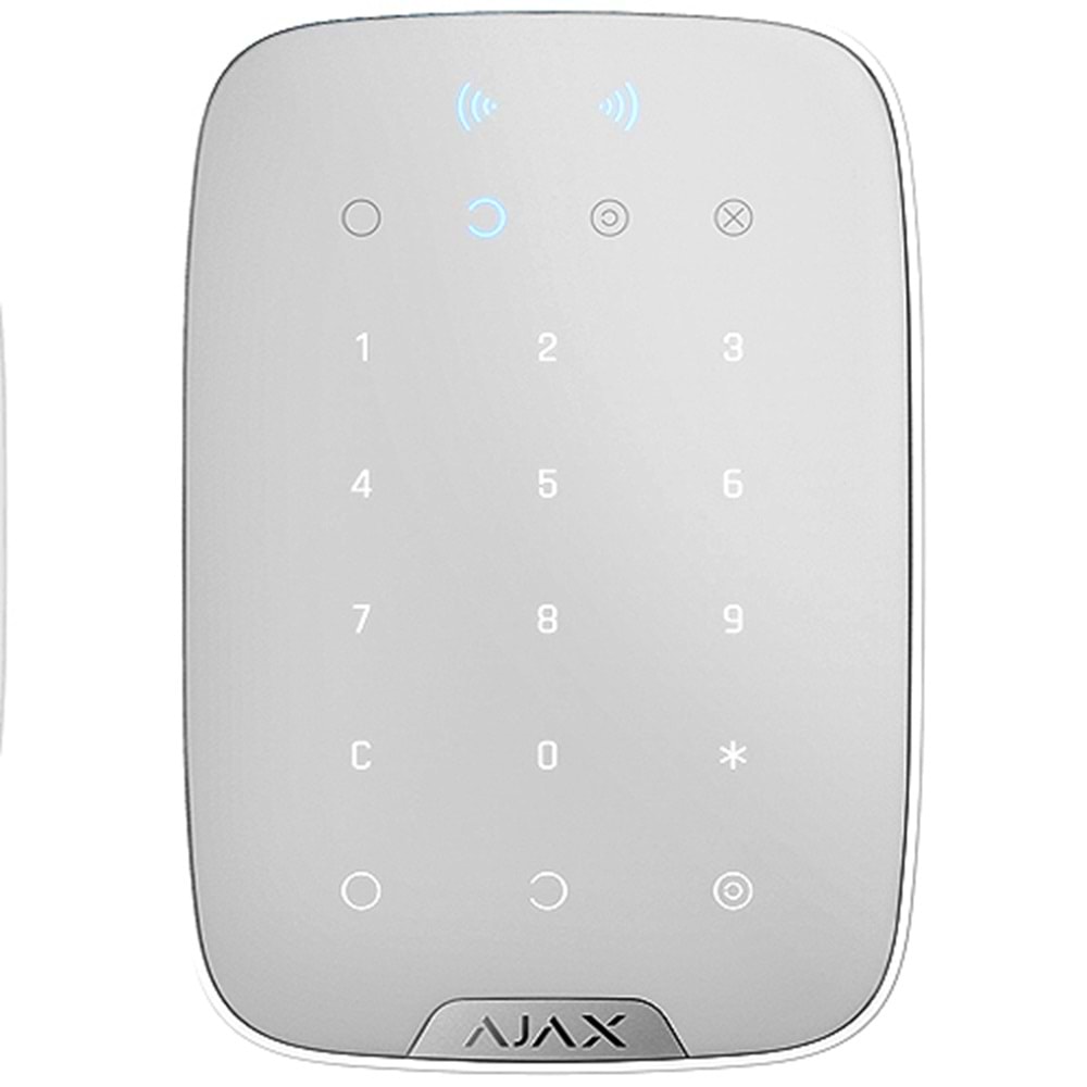 AJAX (26078.81/95933.83.WH1) KEYPADPLUS KABLOSUZ TUŞ TAKIMI (BEYAZ)