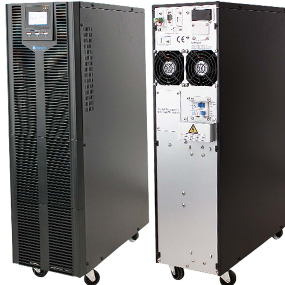 DOTVOLT (VOLT-MN-10KVA) 10KVA ONLINE GÜÇ KAYNAĞI-UPS LCD (1/1 FAZ 16x12V 7AH 5-15 DAK) 