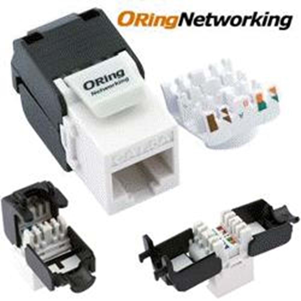 ORING (KJC6AUR) RJ45 (8P/8C) CAT6A UTP DİK KEYSTONE JACK