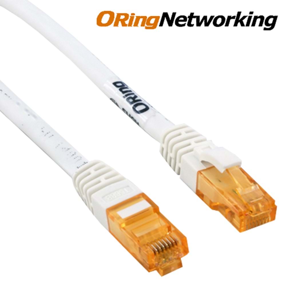 ORING (PC-U06003WH) 0.3MT.LSZH BC 24AWG CAT6 U/UTP BEYAZ PATCH KABLO 