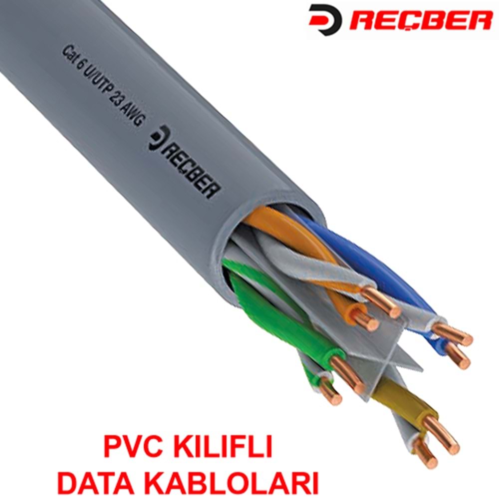 REÇBER (506020) SL400 F/U23 CAT6 F/UTP 23AWG PVC GRİ KABLO (500MT.)