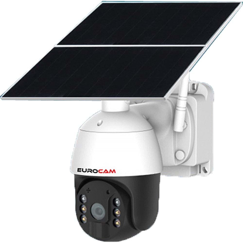 EUROCAM (EC-IP-SL-7/24-6330) 2MP 3,6MM 128GB SD KART DESTEKLİ 4G 30000MAH PTZ SOLAR KAMERA 