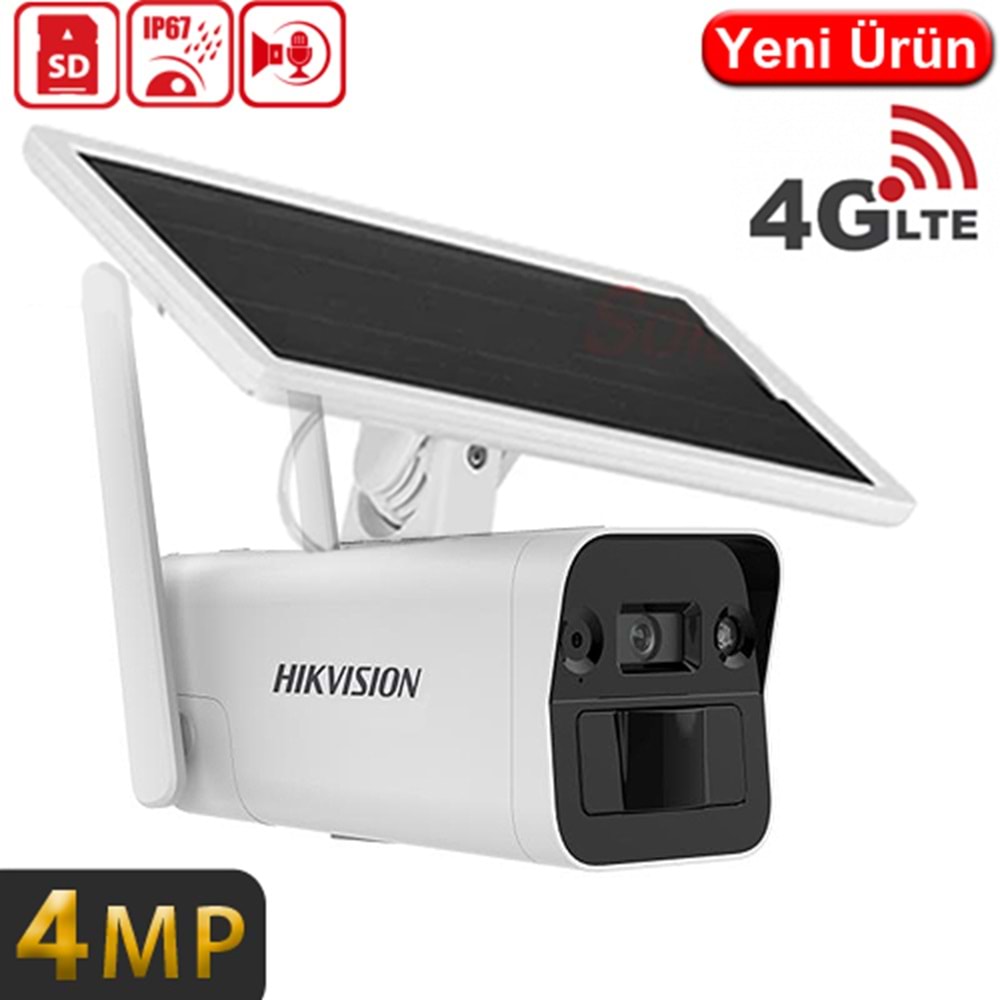 HIKVISION (DS-2XS2T41G1-ID/4G) 4MP IR 4G SOLAR GÜNEŞ ENERJİ DESTEKLİ IP BULLET KAMERA