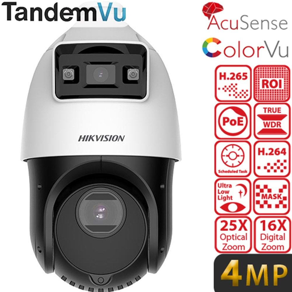 HIKVISION (DS-2SE4C425MWG-E(14F0)) 4MP 25X TANDEMVU DIŞ ORTAM IP PTZ KAMERA