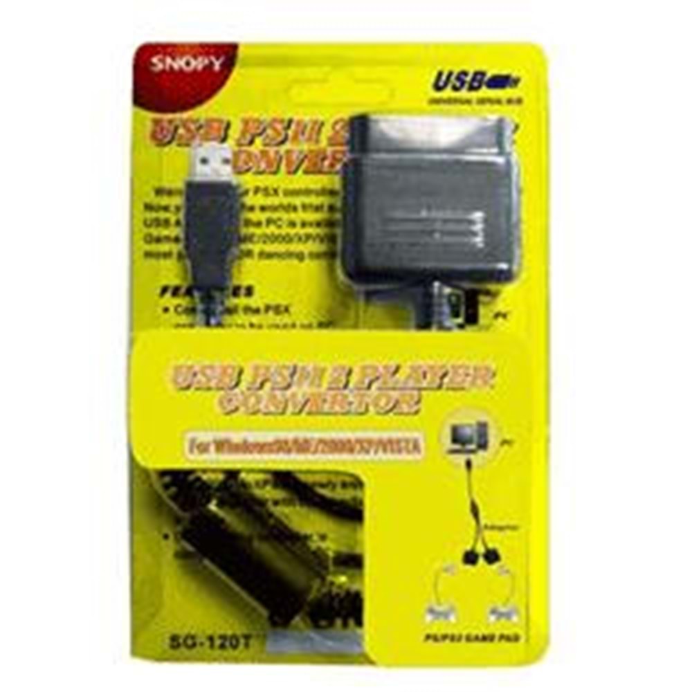 SNOPY (SG-120T) USB/2*PS/2 (DİŞİ) (OYUN KOLU İÇİN KABLOLU) 