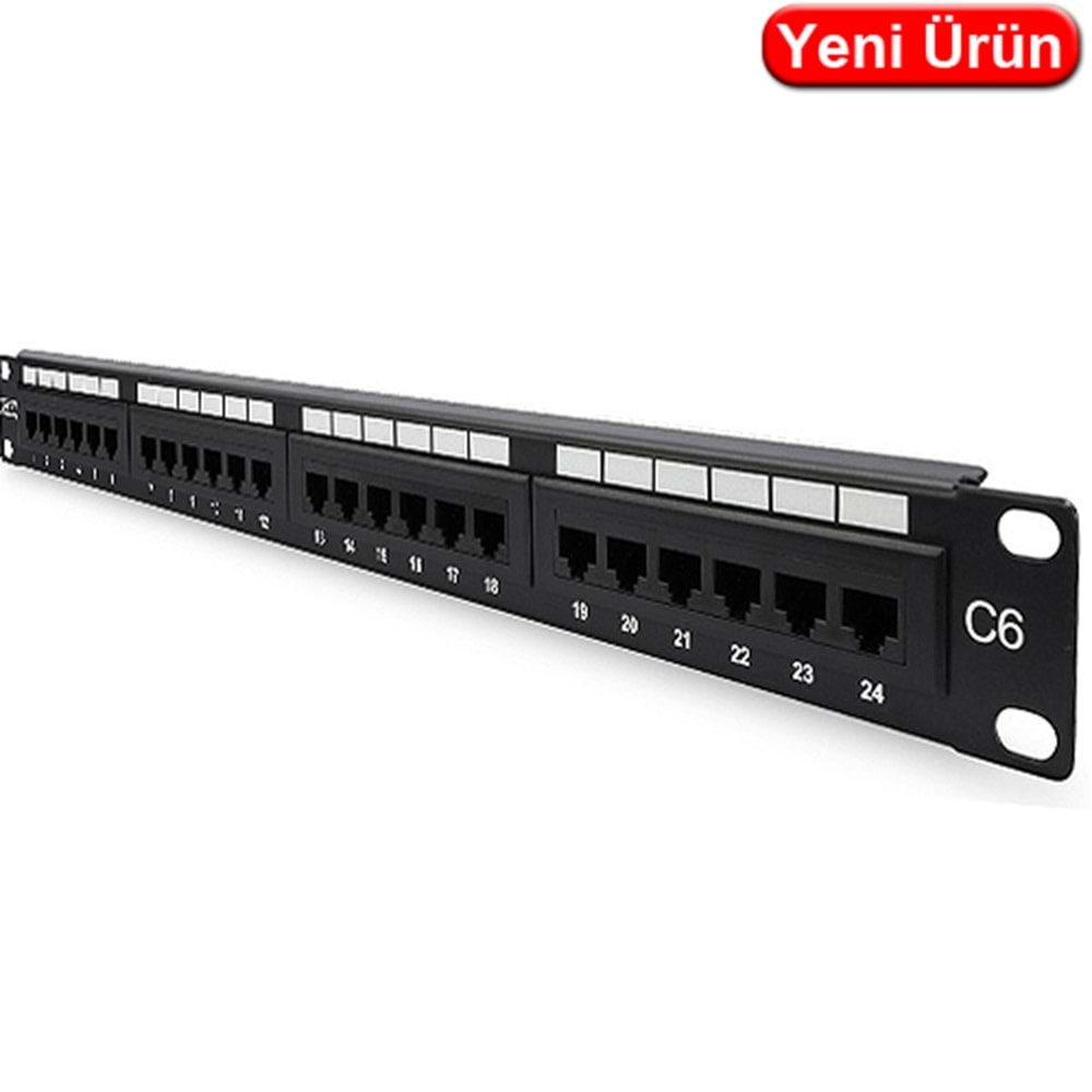 DIGITUS (DN.91624U.CR) 24 PORT DOLU CAT6 UTP PATCH PANEL 