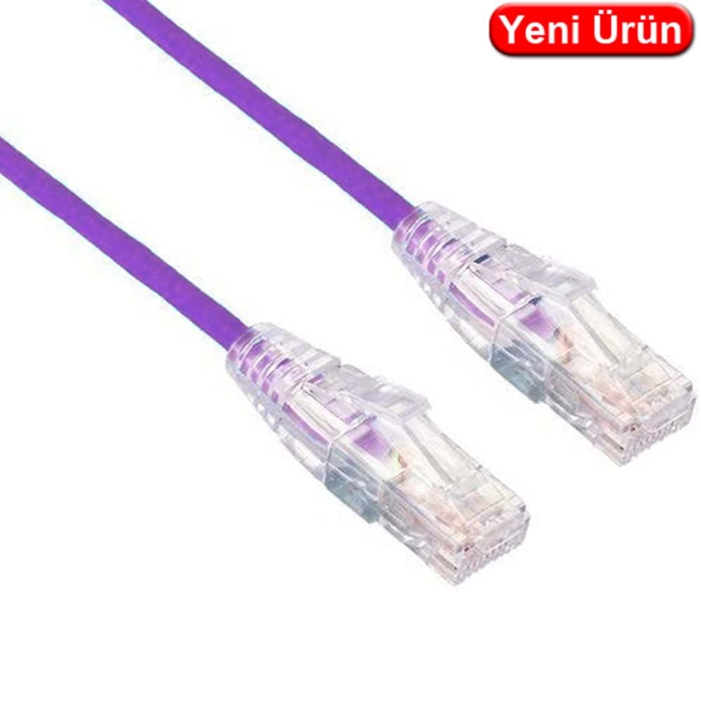 FREELINK (E34395) 0.15 MT. CAT6A 28AWG 10GB 500MHZ UTP MOR PATCH KABLO