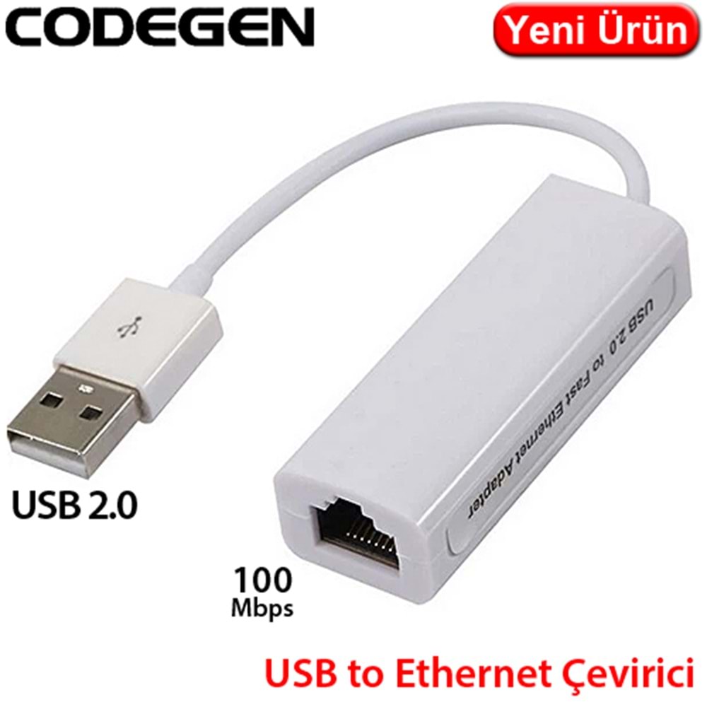 CODEGEN (CDG-CNV42) USB 2,0 TO RJ45 10/100 ÇEVİRİCİ