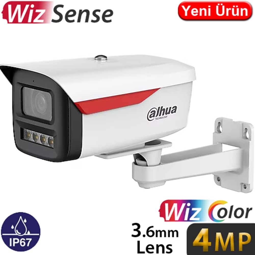 DAHUA (IPC-HFW2449M-S-B-PRO) 4MP 3.6MM SDKART IP67 POE DAHİLİ MİK.WIZ SMD SANAL SINIR BULLET-50MT
