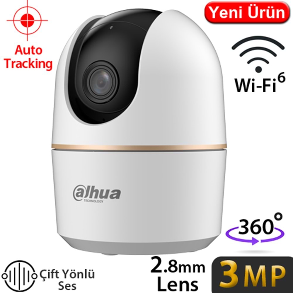 DAHUA (HPT1330DA-STW) 3MP İÇ MEKAN Wİ-Fİ PAN-TİLT KAMERA
