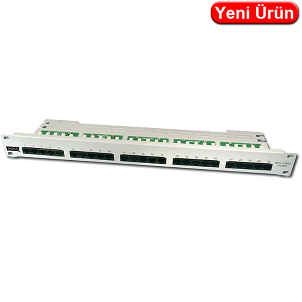 DIGITUS (DN-91325.1) CAT3 25 PORT ISDN TELEFON PATCH PANELİ