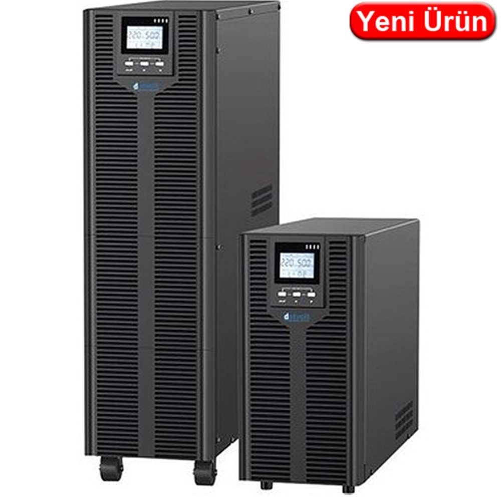 DOTVOLT (VOLT-MN-10KVA) 10KVA ONLINE GÜÇ KAYNAĞI-UPS LCD (1/1 FAZ 16x12V 9AH 5-15 DAK) 