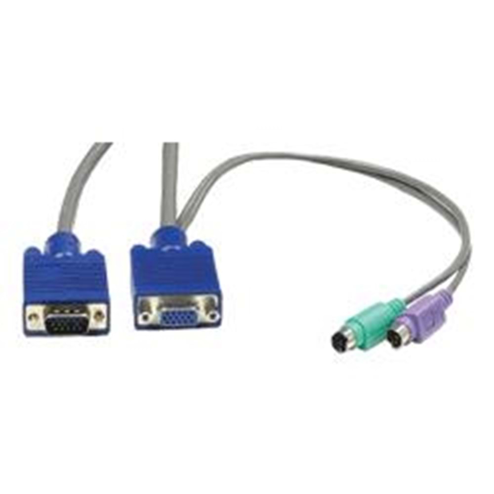 FREELINK (E3843) 2MT. 15PIN HDS (E)/15 PIN HDS (D)+2*6 PIN (E/E) KVM KABLO SETİ
