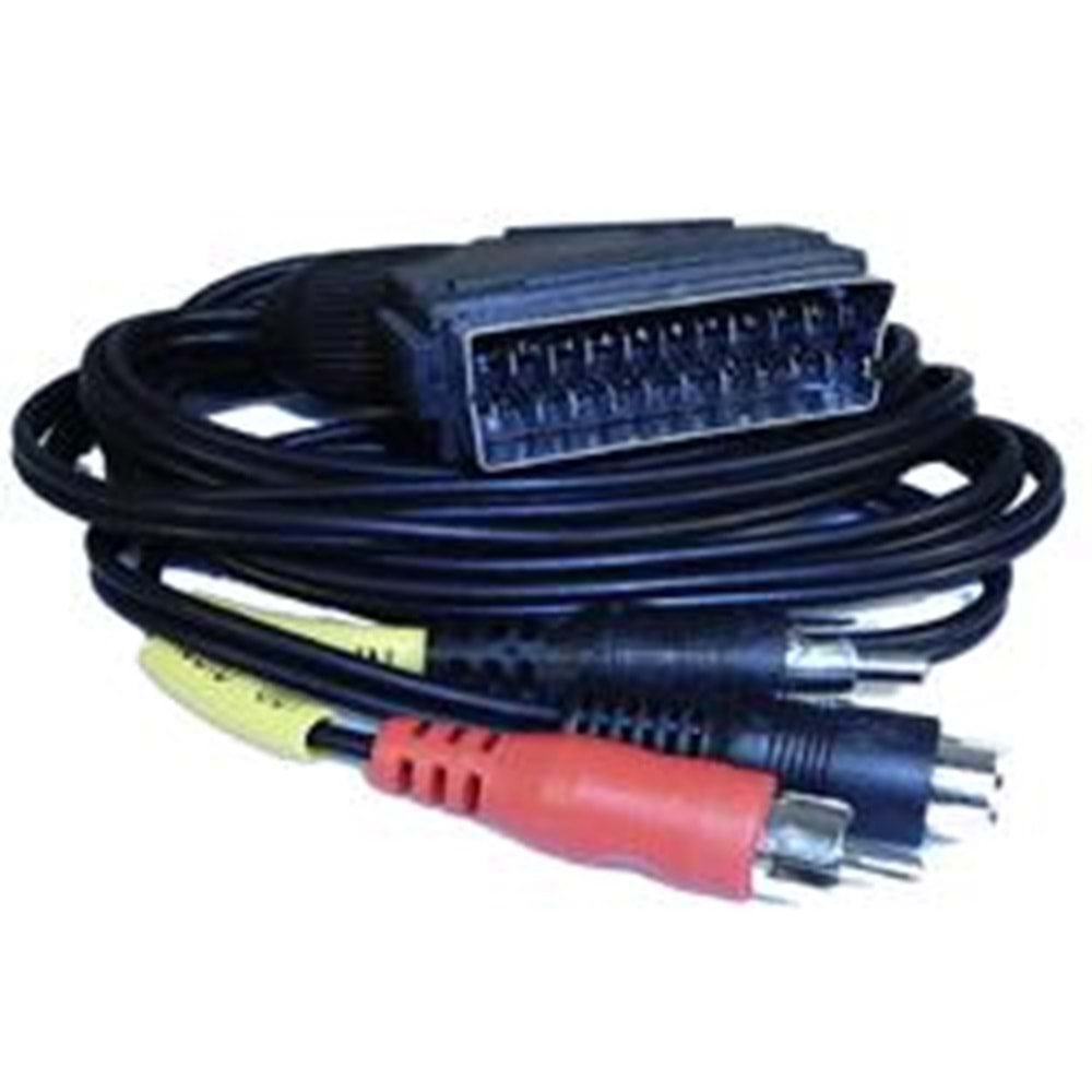 FREELINK (E4416) 1.2MT. SCART/SVHS+2*RCA (E/E) ARA KABLO 