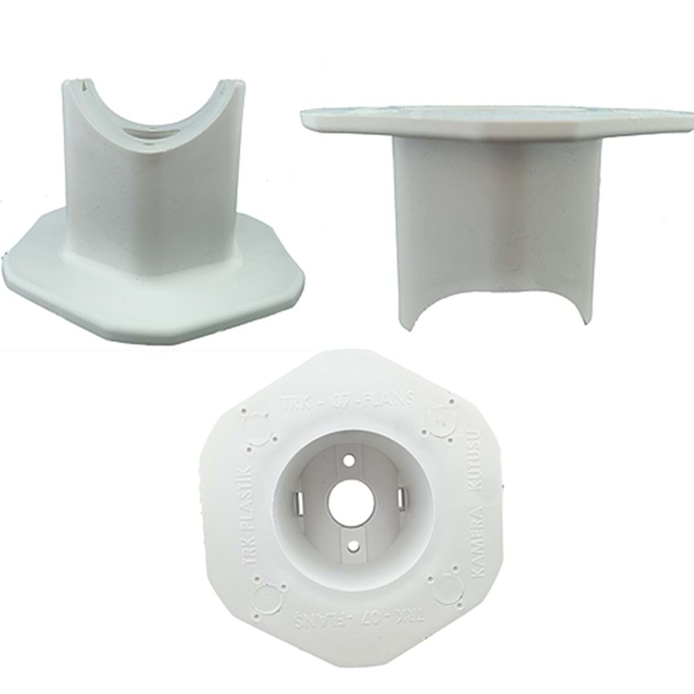 TRK-LINK (TRK-07) YUVARLAK VE ÇOKGEN DİREK İÇİN PLASTİK MONTAJ FLANŞI 