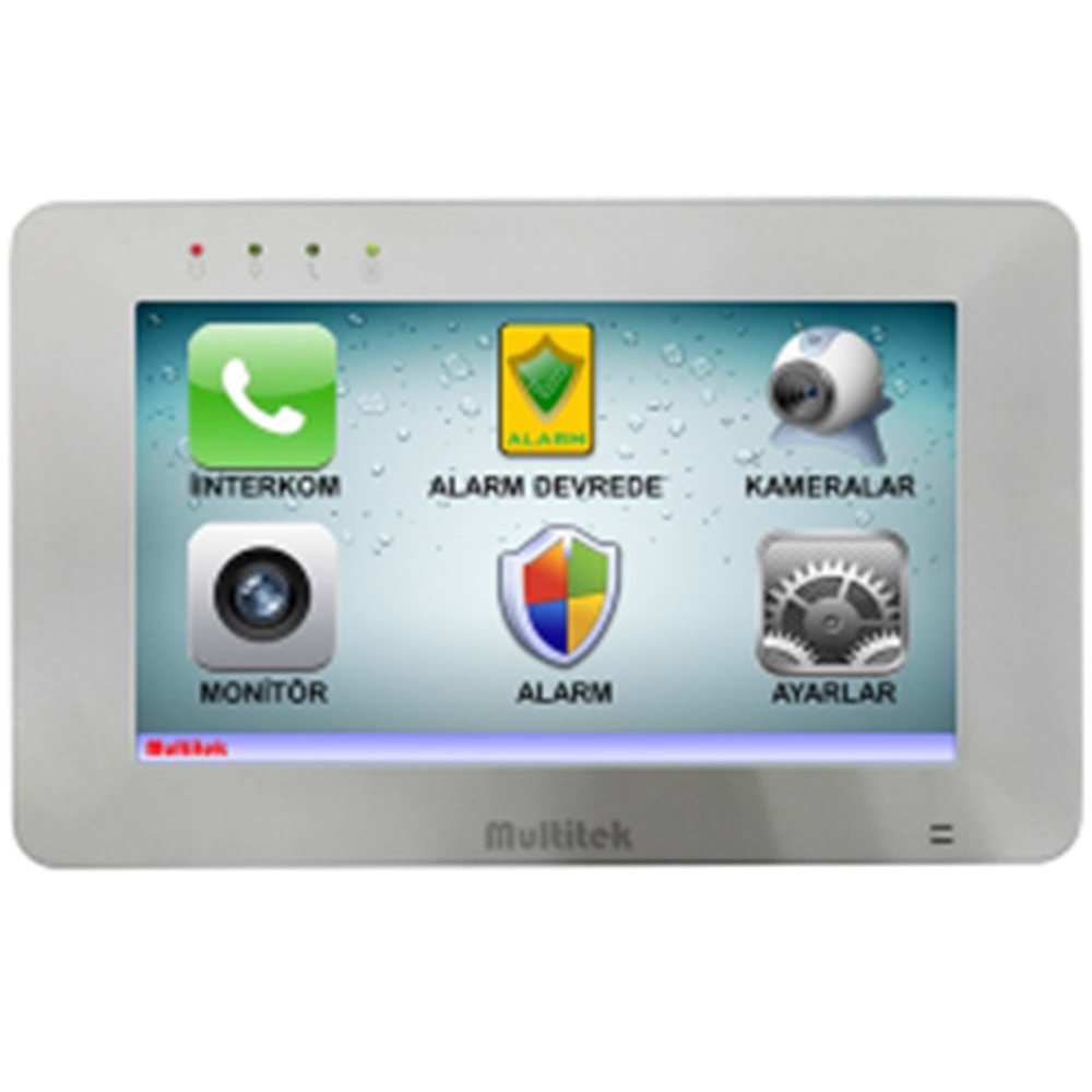 MULTİTEK (MBT-70B) (9G 01 00 0020B) 7 INC RENKLİ EKRAN DAİRE İÇİ DOKUNMATİK EKRANLI MONİTÖR (BEYAZ)