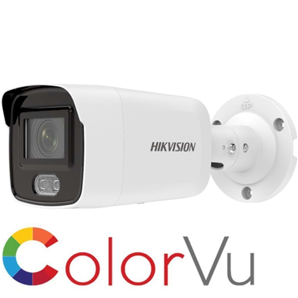 HIKVISION (DS-2CD2027G2-L) 2MP 4MM CMOS 130dB WDR SVC,ROI,COLORVU FIXED IR BULLET KAMERA-40MT. H265+